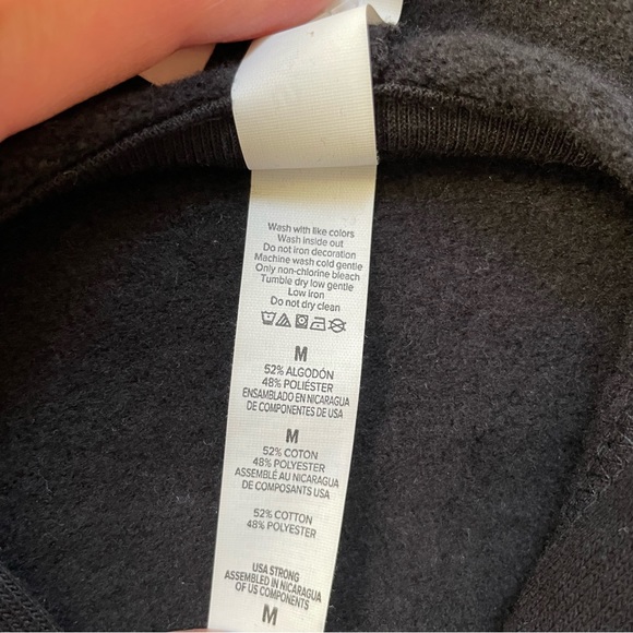 NWT black zippered hoodie - Picture 8 of 8